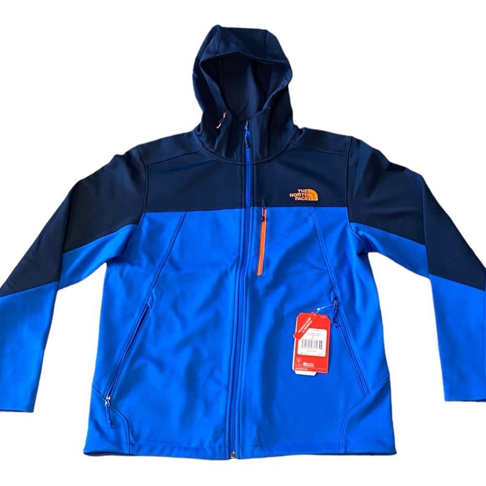 The North Face Apex Elevation Insulated Zip Up W/Hood Size M Blue & Orange
